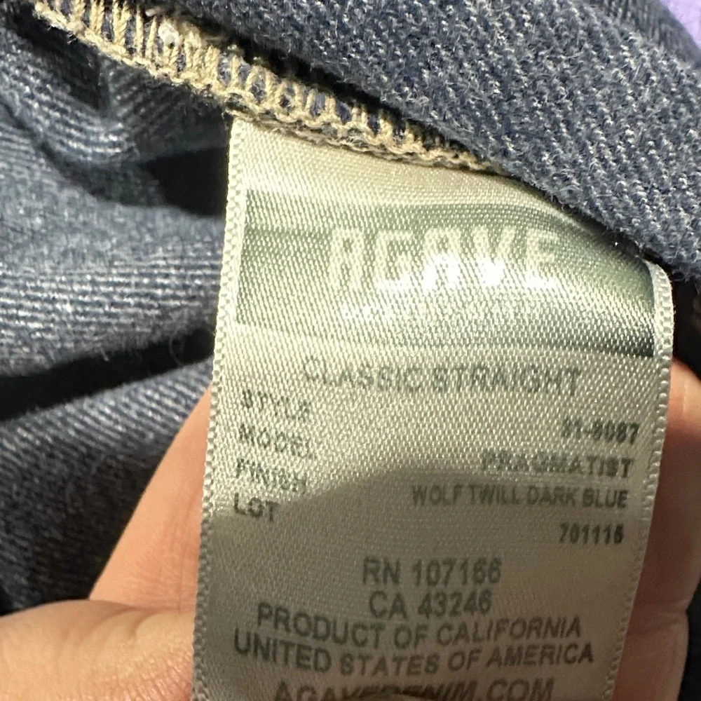 Agave Pragmatist Men's Dark Blue Straight Jeans